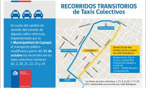 Conozca los nuevos recorridos de la locomoción Pública en Copiapó