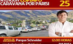 Caravana en apoyo a Franco Parisi llega este domingo a Copiapó